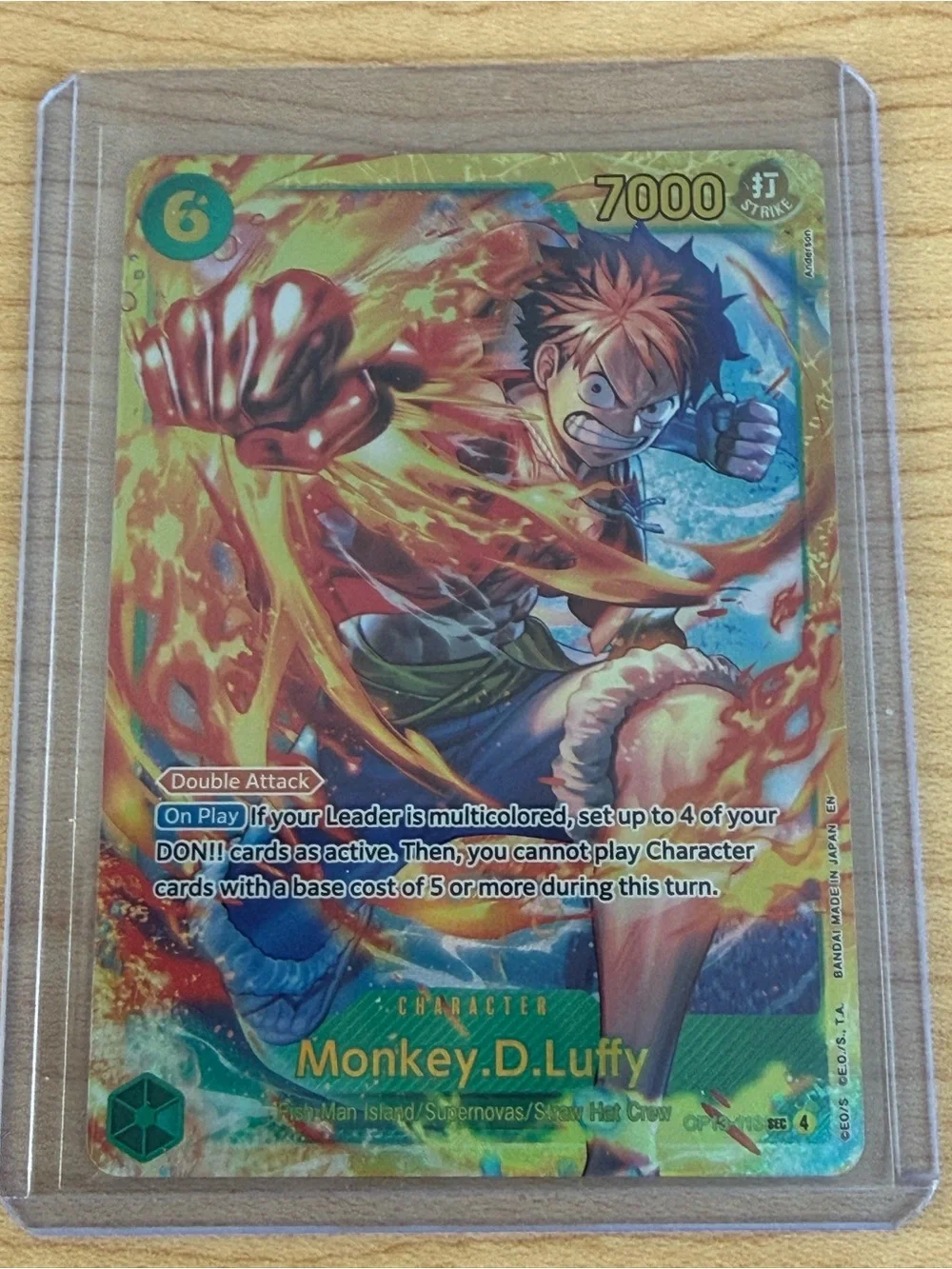 Monkey D. Luffy Holographic Trading Card — Multicolor